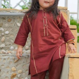 Crimson Charm Kurta Set (two-piece)